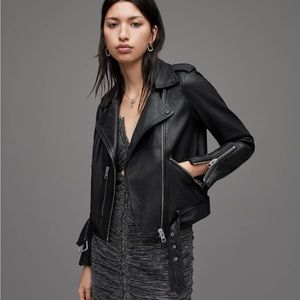 All Saints Balfern Leather Biker Jacket (size 4)